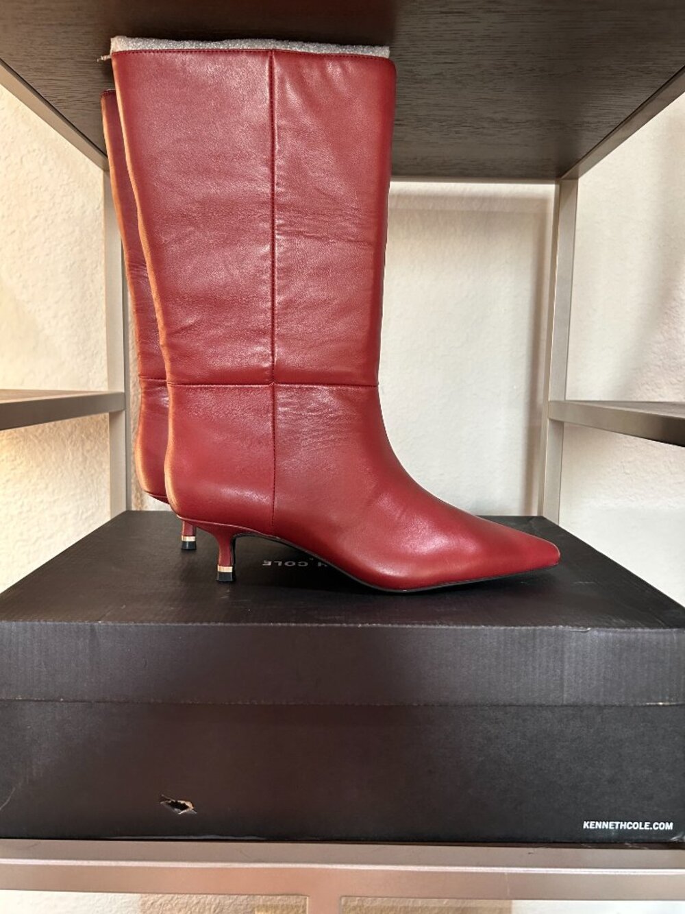 Kenneth Cole Leather Mid-Calf Boots - Picture 7 of 9